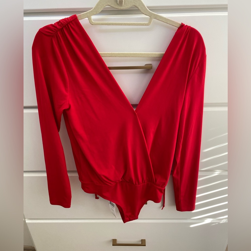 BCBG Red Body Suit - Brand New